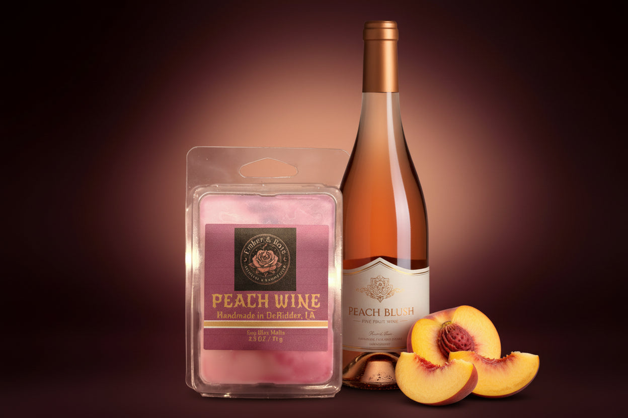 Peach Wine – Midnight Rose Wax Melt | 2.5 oz Clamshell