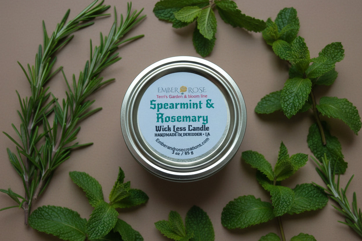 Spearmint & Rosemary Wick Less Candle
