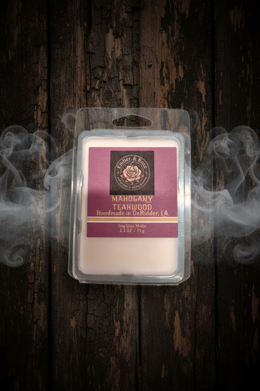 Mahogany Teakwood – Midnight Rose Wax Melt | 2.5 oz Clamshell