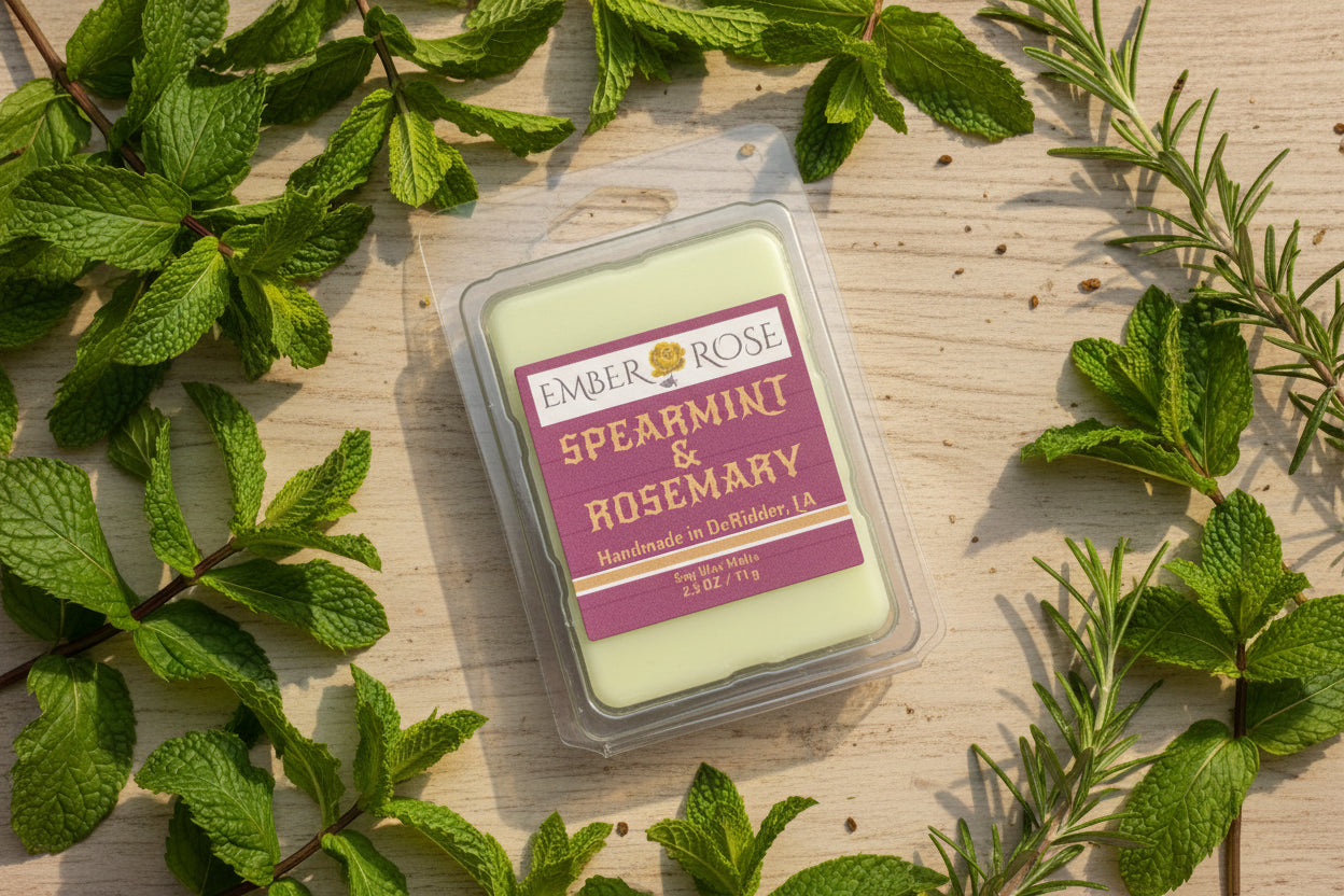 Spearmint & Rosemary – Terri's Garden & Bloom Wax Melt | 2.5 oz Clamshell