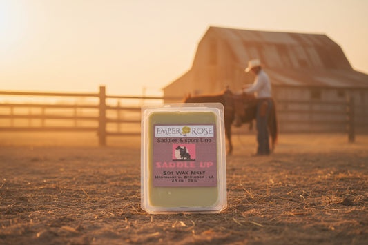 Saddle Up – Saddles & Spurs Wax Melt | 2.5 oz Clamshell