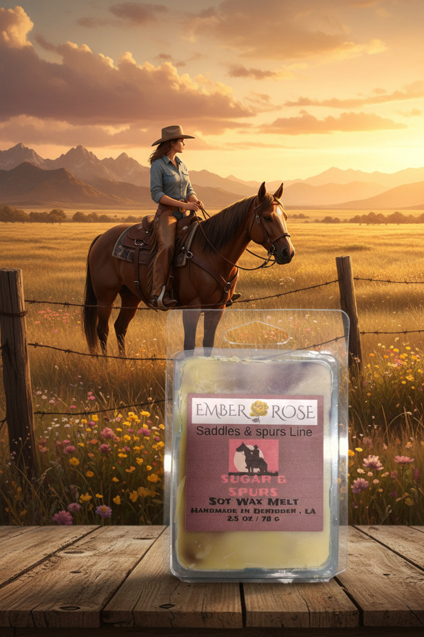 Sugar & Spurs – Saddles & Spurs Wax Melt | 2.5 oz Clamshell
