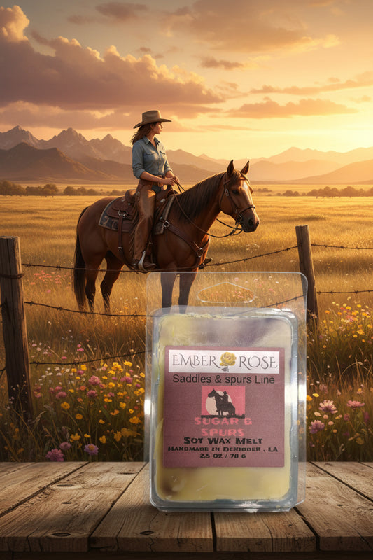 Sugar & Spurs – Saddles & Spurs Wax Melt | 2.5 oz Clamshell